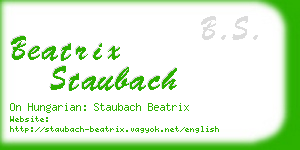 beatrix staubach business card